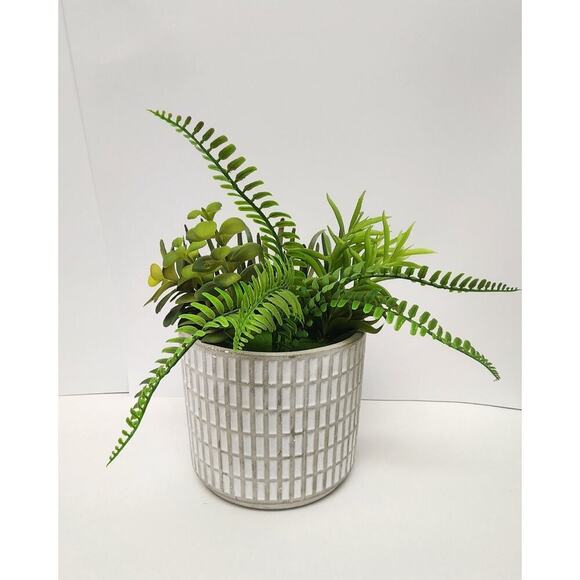 2pc Decorative Geometric Diamond-Shaped Metal Frame Artificial Indoor Plants - Picture 12 of 16